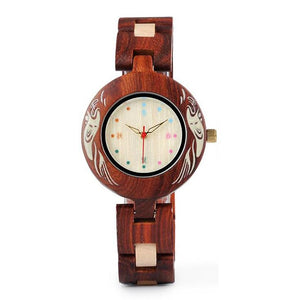 WW04 - Zebra + Bamboo Wood Watch