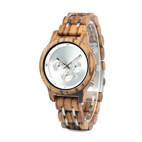MW02 - Zebra Wood Watch
