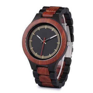 MW14 - Ebony + Redwood Wood Watch