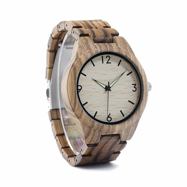 MW25 - Zebra Wood Watch