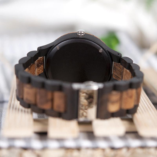 MW17 - Ebony + Zebra Wood Watch