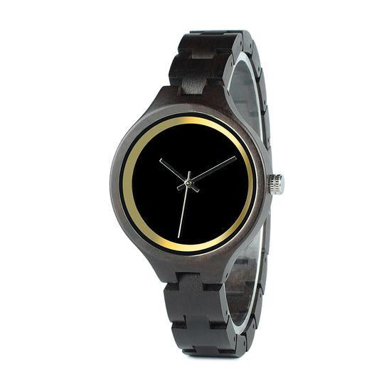 WW02 - Ebony Wood Modern Minimalist Watch
