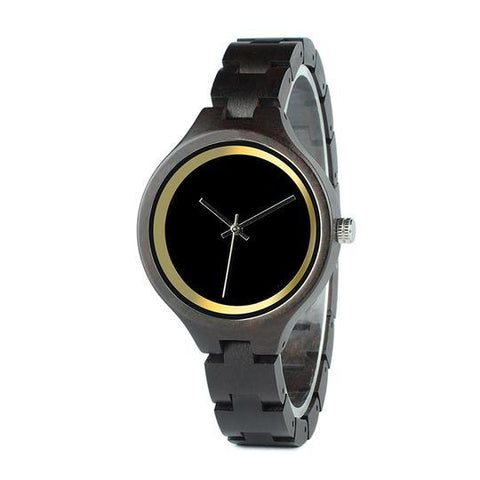 WW02 - Ebony Wood Modern Minimalist Watch