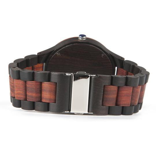 MW14 - Ebony + Redwood Wood Watch