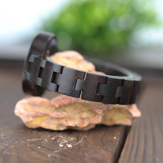 WW02 - Ebony Wood Modern Minimalist Watch