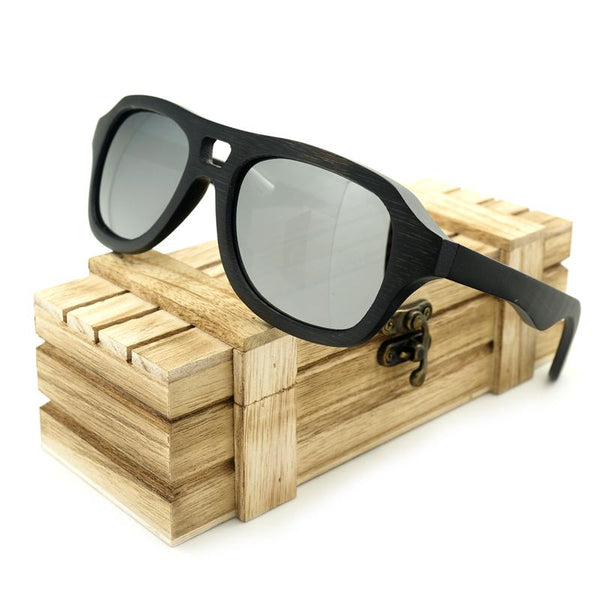 SG04 - Black Bamboo Wooden Polarized Sunglasses (5 Colors Available)