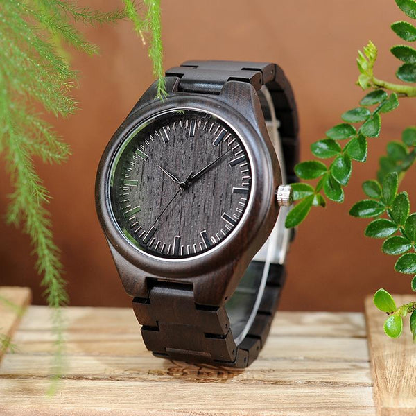 MW28 - Ebony Wood Watch