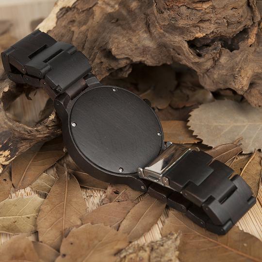 MW11 - Ebony + Zebra Wood Luminous Watch
