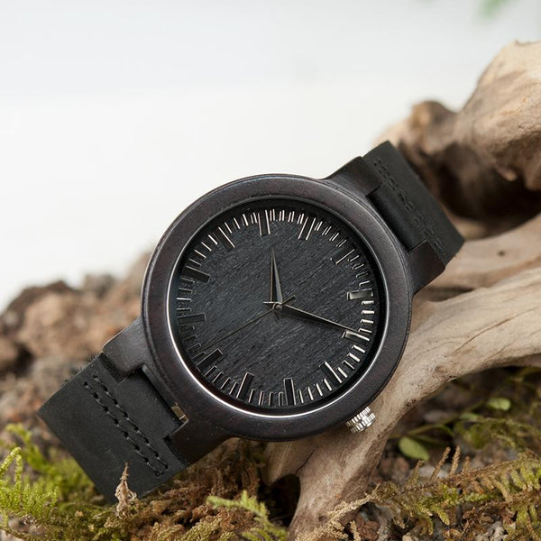 LW22 - Ebony Wood Watch