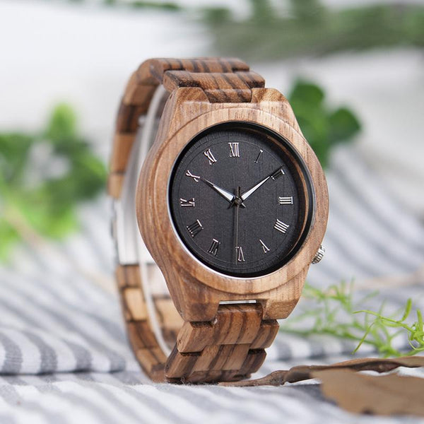 MW27 - Zebra Wood Watch