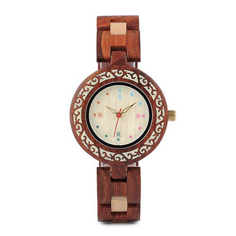 WW05 - Zebra + Bamboo Wood Watch