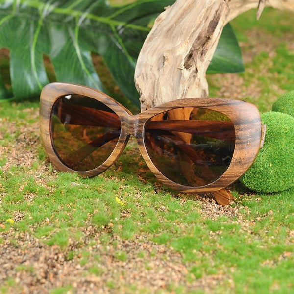 SG18 - Zebra Wood Polarized Sunglasses