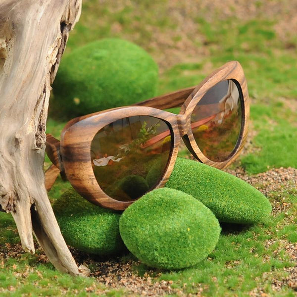 SG18 - Zebra Wood Polarized Sunglasses