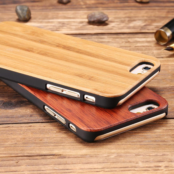 ECO Friendly Wood Phone Cases For iPhone 8 7 6 6s 5 5s SE X  & Samsung S6 S7 S8 Edge Shell
